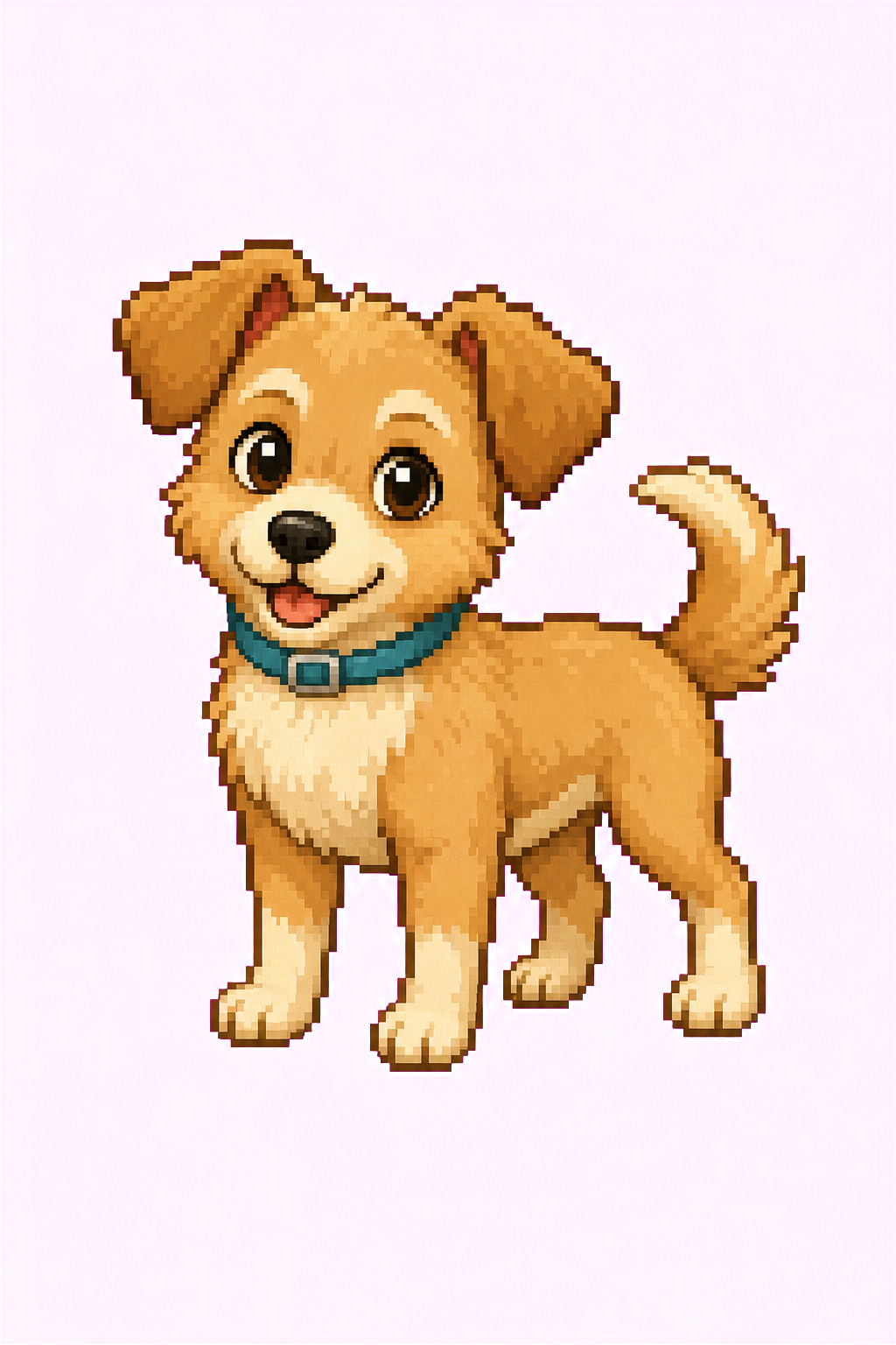 Pixel art dog companion